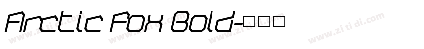 Arctic Fox Bold字体转换
